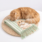 Personalised Pet Photo Multicolour Plaid Stripe Soft Warm Scarf Winter Wear Birthday Christmas Gift for Pet Owners Lovers