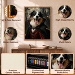 Personalized Oil Painting Style Pet Photo Canvas Prints with Name Home Decor Ship from USA Pet Party Halloween Gift for Pet Owners