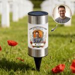 Personalised Forever in My Hearts Stained Glass Style Photo Solar LED Light with Name and Year Garden Garden Decor Sympathy Gift for Loss of Loved One
