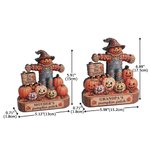 Yksilöllinen, hieno puinen lintumies-kurpitsa-vaahteranlehti-figuuri, johon voi kaivertaa 1–6 nimeä ja lempinimeä – Halloween- tai syntymäpäivälahja isovanhemmille