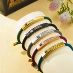 Pulsera personalizada de cuerda ajustable con estrella de la vida y alerta médica grabada regalo de primeros auxilios para hombres y mujeres