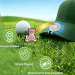 Personalized Cartoon Style Pet Photo Golf Ball Marker Magnetic Hat Clip with Name Golf Club Game Day Birthday Gift for Golfer Pet Owner