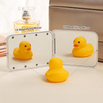 Espejo de maquillaje de doble cara con foto personalizada en acuarela, con nombre y luz LED: regalo de cumpleaños para los amantes de las mascotas
