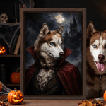Personalized Oil Painting Style Pet Photo Canvas Prints with Name Home Decor Ship from USA Pet Party Halloween Gift for Pet Owners