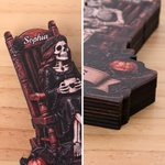 Personalized Rocking Chair Skeleton Couple Love Never Dies Wooden Figurine with Name and Text Halloween Wedding Anniversary Gift for Couple