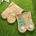 Personalised Cartoon Golf Player Photo Golf Ball Bag Sack with Name Golf Field Accessories Birthday Gift for Golfer Friends