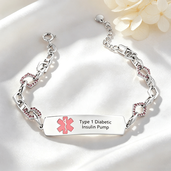 Bracelet d'alerte médicale personnalisé « Star of Life » avec informations médicales gravées – À porter au quotidien – Cadeau d'anniversaire pour les personnes diabétiques, allergiques ou épileptiques