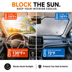 Personalized Exaggerated Comic Photo Car Windshield Sunshade with Text Auto Accessories Travel Birthday Vacation Gift for Family Friends Pet Owners