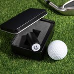 Timbro personalizzato della pallina da golf con icona del ritratto del logo e scatola di metallo Regalo di Natale per la festa del papà per gli amanti del golf