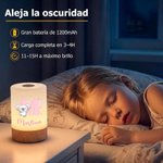 Luz nocturna personalizada regulable y táctil con nombre y diseño de animales bailando decoración de dormitorio regalo de cumpleaños para niños