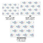 Personalised Happy Birthday Colourful Wrapping Packaging Papers Set of 3 with Name Birthday Gift for Friends Family