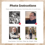 Personalised Grandpa's Garden 3D-Effect Artwork Photo Wooden Figurine with Text Anniversary Grandparents Day Birthday Gift for Grandpa Father