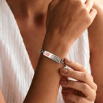 Personalised Medical Alert ID Bracelet with Engraved Medical Information Birthday Gift for Diabetic Allergy Epilepsy
