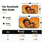Personalized Exaggerated Comic Photo Car Windshield Sunshade with Text Auto Accessories Travel Birthday Vacation Gift for Family Friends Pet Owners