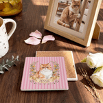 Personalized Birth Flower Pet Photo Design 11 oz 15 oz Ceramic Coffee Mug with Name and Coaster Birthday Anniversary Gift for Pet Owner