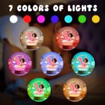Personalized 3D-Style Character Artwork Cartoon Kid Dream Big Acrylic LED Night Light with Name Bedroom Decor Birthday Gift for Boys Girls