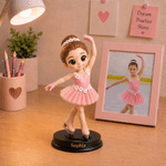 Personalised Ice Skating Cartoon Character Photo 3D Figurine Ornament with Name Room Decor Birthday Anniversary Gift for Figure Skater