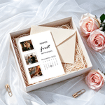 Personalized First Anniversary Calendar Couple Photo Foldable Greeting Card with Year Text and Envelope Wedding 1st Paper Anniversary Gift for Couple