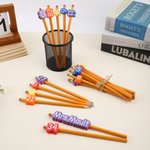 Personalized 3D Printed Cloud Number Name Pencil Toppers Set of 15 with Storage Bag Back to School Classroom Gift for Teachers Students