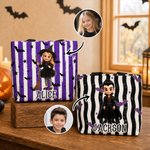 Personalized Cute Halloween Cartoon Character Photo  Reusable Tote Bag with Name Halloween Party Trick or Treat Gift for Boys Girls Halloween Lovers