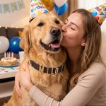 Personalized Gold Metal Letters Velvet Adjustable Dog Collar with Name Birthday Gift for Dog Owner