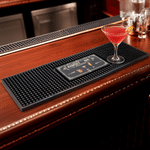 Personalized Retro Drink Design Non-Slip Bar Mat Drink Coaster with Name Home Bar Decor Birthday Gift for Bartender Cocktail Lover