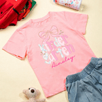 Personalised Pink Glitter Bow Grade Kid T-shirt Sweatshirt Hoodie with Name Birthday First Day of School Gift for Kids Girls