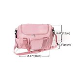 Personalized Photo Marathon Theme Multi-Compartment Travel Bag with Name and Shoulder Strap Birthday Gift for Runners Athletes