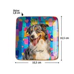 Personalisierte Keramik Schlüsselschale mit Haustierporträt vom Foto | Vide-poche im Graffiti-Stil | Geburtstag Geschenk für Herrchen & Frauchen