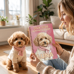 Personalised Watercolor Style Pet Photo 2026-2028 Monthly Planner Spiral Notebook with Name Monthly Planning Pages Birthday Gift for Pet Lover Owner