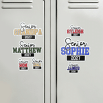 Personalized Senior Graduation Locker Magnet Set of 2 with Name and Year Senior Night Graduation Gift for Senior Graduate