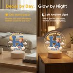 Personalized 3D-Style Character Artwork Cartoon Kid Dream Big Acrylic LED Night Light with Name Bedroom Decor Birthday Gift for Boys Girls