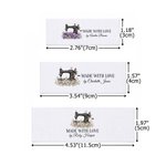 Personalized Sewing Machine Birth Flower Sewing Labels with Text 100% Cotton Clothing Handmade Item 15 Pcs Birthday Gift for DIY Craft Lovers