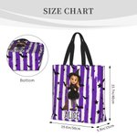 Personalized Cute Halloween Cartoon Character Photo  Reusable Tote Bag with Name Halloween Party Trick or Treat Gift for Boys Girls Halloween Lovers