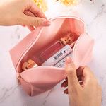 Trousse de maquillage personnalisée en cuir synthétique, multicolore, semi-réaliste, sur le thème du Far-West, avec photo, prénom et fermeture à glissière – Indispensables de voyage – Cadeau d’anniver