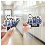 Personalized Senior Graduation Locker Magnet Set of 2 with Name and Year Senior Night Graduation Gift for Senior Graduate