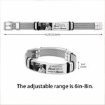 Personalized Sentimental Photo Adjustable Bracelet with Engraved Text Loss Memorial Sympathy Anniversary Gift for Family Friend