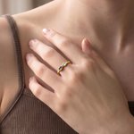 Personalised Infinity Double Birthstones Sterling Silver Promise Ring Dainty Jewellery Birthday Anniversary Gift for Couple Women