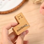Personalised Engraved Line Cat Name L-Shaped Basswood Magnetic Needle Minder Cross Stitch Accessories Birthday Gift for Embroidery Sewing Lovers