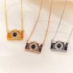 Personalized Dainty Camera Pendant Photo Projection Necklace Anniversary Birthday Gift for Woman