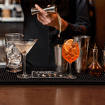 Personalized Retro Drink Design Non-Slip Bar Mat Drink Coaster with Name Home Bar Decor Birthday Gift for Bartender Cocktail Lover