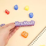 Personalized 3D Printed Cloud Number Name Pencil Toppers Set of 15 with Storage Bag Back to School Classroom Gift for Teachers Students