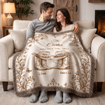 Personalized Western Mr and Mrs Cowboy Boots Tassel Soft Throw Blanket with Family Name Date and Name Home Decor Wedding Anniversary Gift for Couple