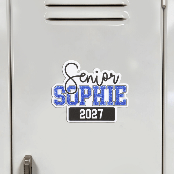 Personalized Senior Graduation Locker Magnet Set of 2 with Name and Year Senior Night Graduation Gift for Senior Graduate