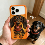 Personalized Comic‑Book‑Style Phone Case for iPhone Samsung with Photo and Name Daily Use Birthday Anniversary Gift for Pet Owner Boyfriend Girlfriend