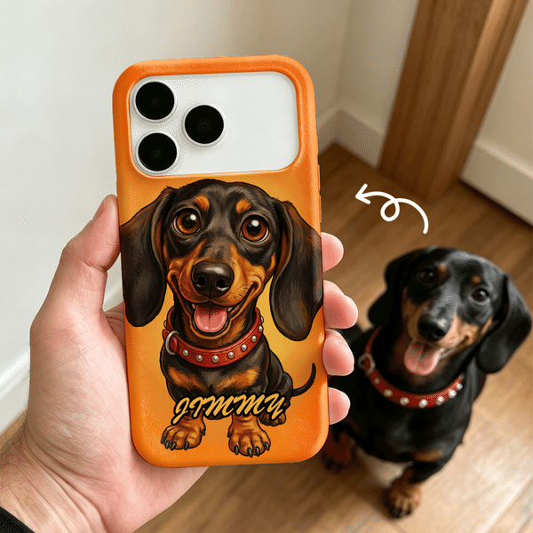 Personalized Comic‑Book‑Style Phone Case for iPhone Samsung with Photo and Name Daily Use Birthday Anniversary Gift for Pet Owner Boyfriend Girlfriend
