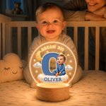 Personalized 3D-Style Character Artwork Cartoon Kid Dream Big Acrylic LED Night Light with Name Bedroom Decor Birthday Gift for Boys Girls