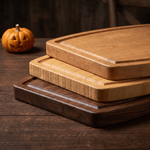 Personalised Pumpkin Halloween Theme Chopping Board with Name Text and Date Kitchen Decor Halloween Party Gift for Family Friends