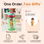 Personalized Cartoon Character BPA-Free Transparent or Insulated Water Bottle with Straw and Name Back to School Gift for Kids