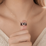 Personalized Dainty Camera Pendant Photo Projection Necklace Anniversary Birthday Gift for Woman